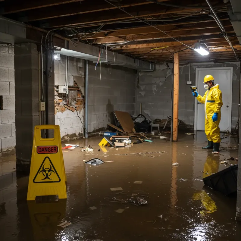 Flooded Basement Electrical Hazard in City of Lynchburg, VA Property